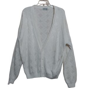 🔵BOGO FREE🔵 AREA Men's Cardigan Sweater  Creme Color Sz L
